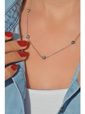 Sacce Scarves & Accessories Nazar Çelik Kolye Gümüş Renk