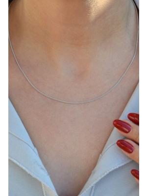 Sacce Scarves & Accessories Gümüş Renkli Rodyum Zincir Kolye Zinciri