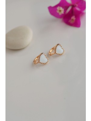 Sacce Scarves & Accessories Beyaz Kalpli Çocuk Küpe