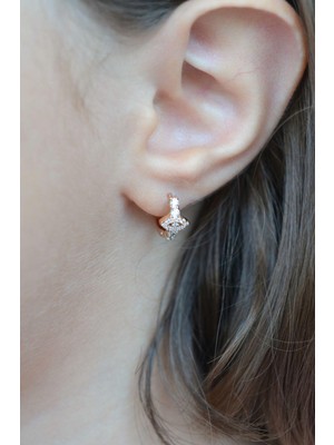 Sacce Scarves & Accessories Zirkon Taşlı Antialerjik Göz Nazar Çocuk Küpesi Halka Model