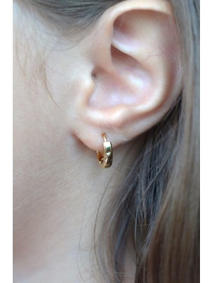 Sacce Scarves & Accessories Bombeli Gold Antialerjik Halka Model Çocuk ve Genç Küpesi