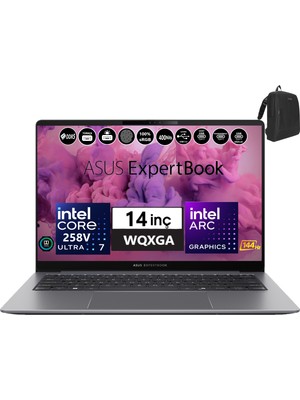 Asus Expertbook P5405CSA-WI7321TBS0D Intel Ultra 7 258V Aı 32GB 4tb SSD Arc 140V Windows 11 Pro 14" Wqxga 400NIT IPS Taşınabilir Bilgisayar WI7321TBS0D09+ZETTAÇANTA