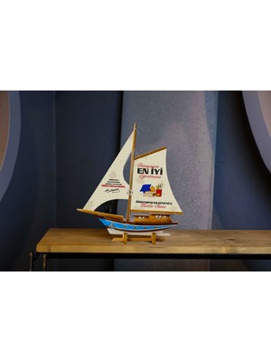 Ayhan Kotra, Öğretmen Günü Tasarımlı, Bez Yelkenli, Özel Tasarımlı Ahşap Gemi Maketi Hediye Kotra Ev, Ofis Hediye