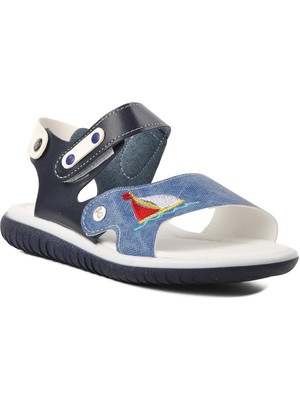 Şiringenç Ayakmod Lacivert-Beyaz-Kot Erkek Çocuk Sandalet