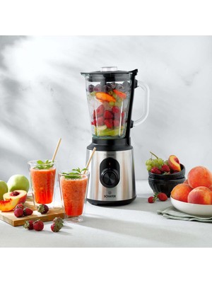 Schafer Cam Sürahi Blender Buz Kırıcılı Inox Gövde 1200 W