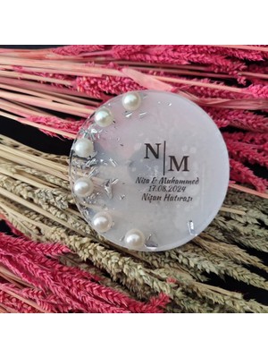 Davetiye Pleksi Anahtarlık Kartlı Davet Söz Nişan Düğün Doğum Hediyelik 10 Adet Isim Belirtiniz