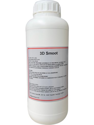 Lepus Kimya 3D Yazıcılar için Yüzey Pürüzsüzleştirici Smoot 1 LT PLA ABS PET-G ASA Uyumluluğu ile Etkili