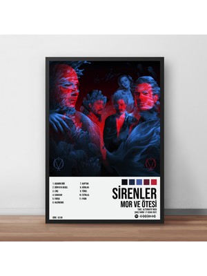 Orendart Mor ve Ötesi - Sirenler Albüm / Çerçeveli Poster Tablo