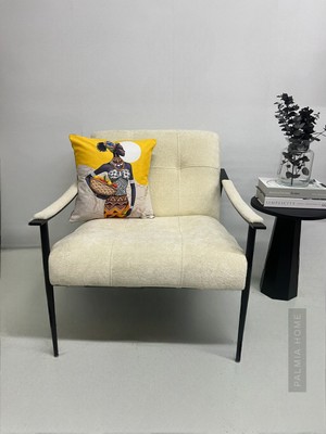 Palmia Home Afrika Kadın Desenli Dekoratif Kırlent Kılıfı