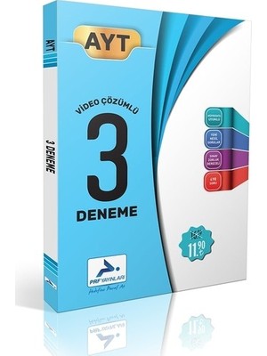 Paraf Yayınları AYT 3 Fasikül Deneme