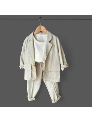 Erkek Çocuk Keten Takım