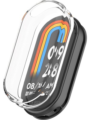 Dexmon Xiaomi Mi Band 8 Mi Band 9 Uyumlu Şeffaf Silikon Kasa ve Ekran Koruyucu