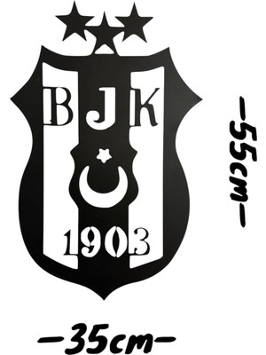 Ledli Işıklı Beşiktaş Bjk Duvar Tablosu, Dekoratif Tablo Led, Bjk Logo