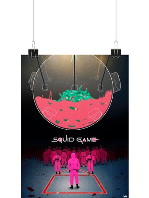 Wugu Squid Game Büyük Boy Poster 50 x 70 cm