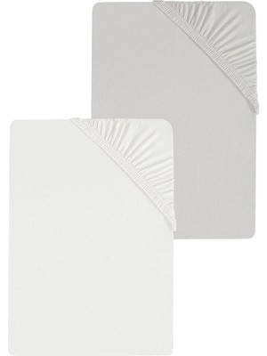 2 Adet Düz Pamuklu Tek Kişilik 140 x 200 cm Lastikli Penye Çarşaf