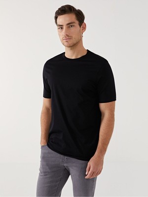 Lcwk Bisiklet Yaka Kısa Kollu Penye Erkek Tişört