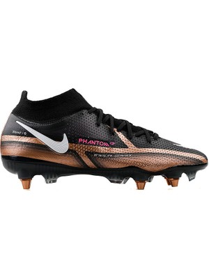 Nike Phantom Gt2 Elite Df Sg Pro Erkek Islak / Yumuşak Çim Zemin Kramponu DR5957-810 Siyah