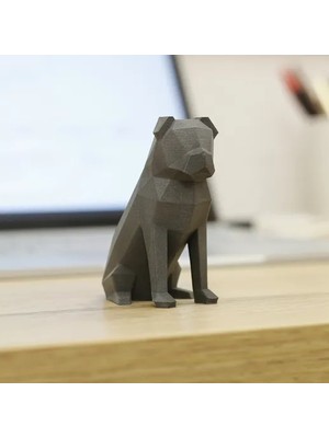 Low-Poly Pug Figürü