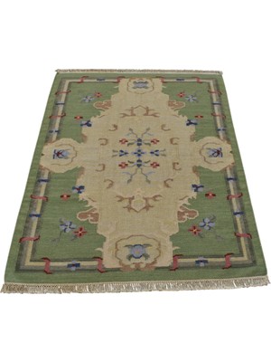 Zehra Abla Halı Yeni El Dokuma Özel Tasarım Modern Tarz Yün Kilim 5506