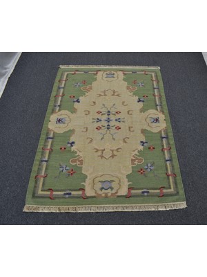 Zehra Abla Halı Yeni El Dokuma Özel Tasarım Modern Tarz Yün Kilim 5506