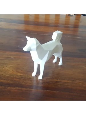 Low Poly Doge Köpek Figürü