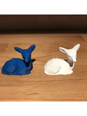 2'li Low Poly Ceylan Figürü