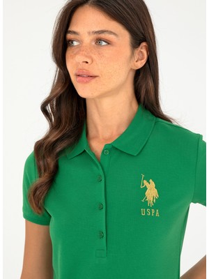 U.s. Polo Assn. Polo Yaka Yeşil Kadın T-Shirt MTS02224-011