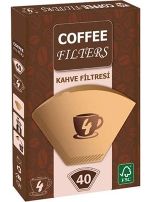Coffee Kahve Filtresi 1x4 40lı