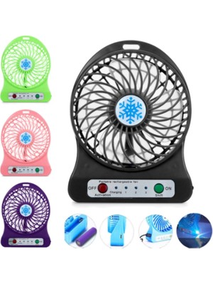 Sunshinee Taşınabilir Şarj Edilebilir Mini Fan Hava Soğutucu Masası USB Soğutma El Fanları Yeşil (Yurt Dışından)