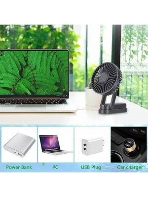 Sunshinee El Fanı, Taşınabilir Mini USB Fan 3 Hız Modu, Ev Ofis Dış Mekan Seyahati Için 180° Katlanabilir Saplı Sessiz Masaüstü (Yurt Dışından)