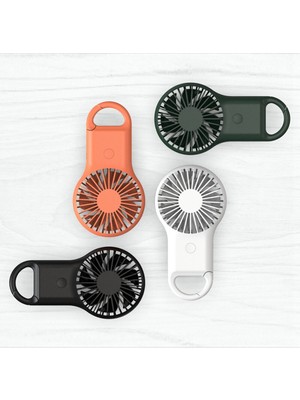 Mini Kolu Fan Akülü Karabina USB Mini Fan Taşınabilir Fan Kamp Seyahat Ev ile Uyumlu Turuncu (Yurt Dışından)