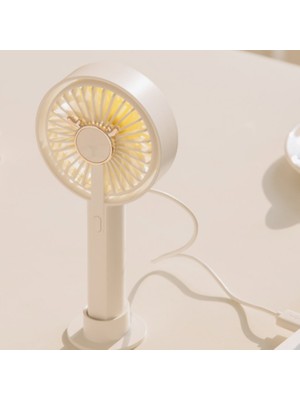 Sunshinee Mini Fan Taşınabilir USB Şarj Edilebilir Ev Aletleri Masaüstü Hava Soğutucu Açık Seyahat El Beyaz (Yurt Dışından)