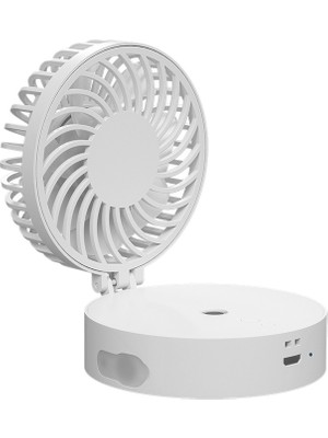 Taşınabilir Yaz Mini El Katlanır Fan USB Şarj Edilebilir Klima Nemlendirici Renkli LED Gece Lambası (Yurt Dışından)