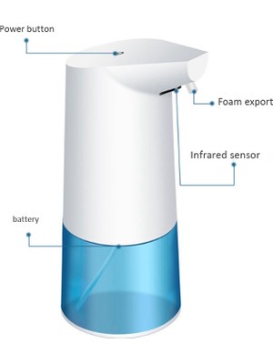 Sunshinee 350ML Kızılötesi Algılama Otomatik Taşınabilir Köpük Sabunluk Banyo Mutfak Balkon Için Gürültü Yok Düşük Güç Dağıtıcı (Yurt Dışından)