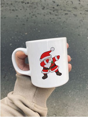 Yılbaşı Özel Seri Çılgın Noel Baba Hediyelik Beyaz Seramik Kulplu Kupa Bardak Çeşitleri
