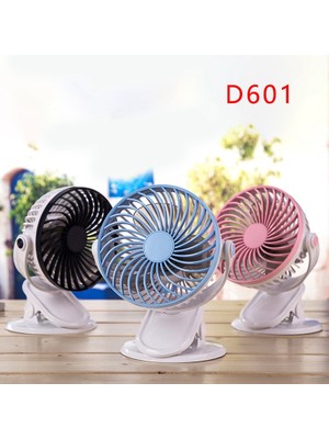 Sunshinee D601 Klipsli Fan, USB Güç Kaynağı, 2 Hızlı 360 Derece Dönen Masaüstü Fanı, Kablolu Versiyon (Pembe, Şarj Edilebilir) (Yurt Dışından)