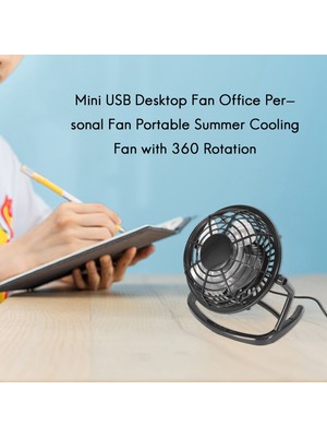 Sunshinee Mini USB Masaüstü Fan Ofis Kişisel Taşınabilir Yaz Soğutma, 360 Döndürme ile (Yurt Dışından)