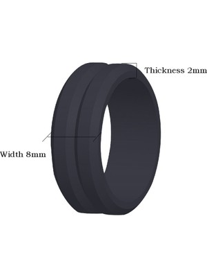8mm Popüler 7-14 Boyutu Erkekler Kadınlar Için Silikon Serin Yüzükler Silikon Alyans Çevre Açık Spor Ringx2 12 (Yurt Dışından)