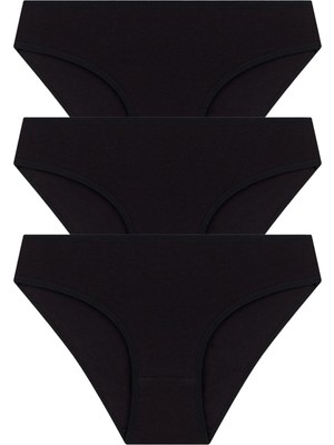 COTTONHILL Basic Pamuklu Kadın Bikini Külot 3'lü Paket - 3