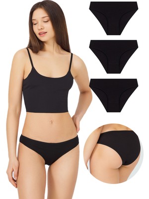 COTTONHILL Basic Pamuklu Kadın Bikini Külot 3'lü Paket - 3