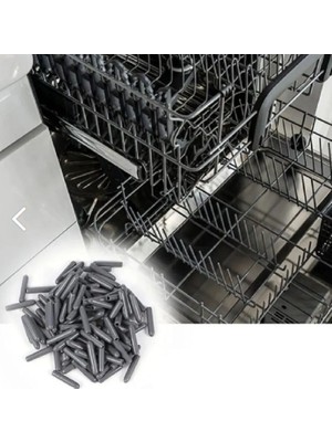 Farfan 125 Adet Gri | Pas Küf Önleyici Bulaşık Sepet Aksesuarı Kapakları | Tamir Seti | Raf Ucu | 3 Cm Boy BPA FREE