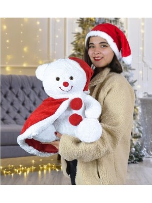 Pababo 75 cm Noel Baba Pelerinli Ayıcık Yeni Yıl Hediyesi