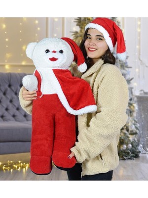 Özgüner Oyuncak Pababo 80 cm Ayakta Duran Noel Baba Pelerinli Ayıcık Yeni Yıl  Yılbaşı Hediyesi