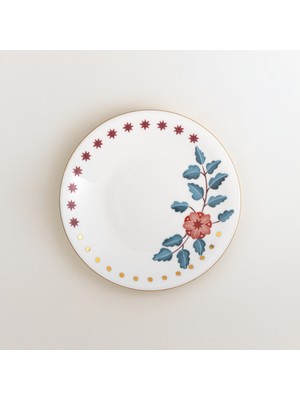 Gediz Porselen Pasta Tabağı 21 cm Renkli