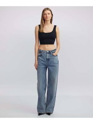 Hotfix Baskılı Wide Leg Fit Jean Pantolon IW6240018006629