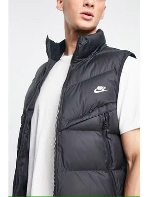 Nike Sportswear Storm Fit Windrunner Synthetic Fill Men's Vest Erkek Su Itici Şişme Yelek Siyah