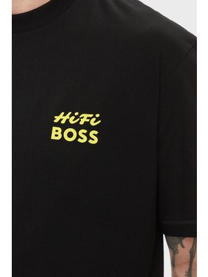 Boss % 100 Pamuk Relaxed Fit Sırt Baskılı T Shirt Erkek T Shirt 50515553 002