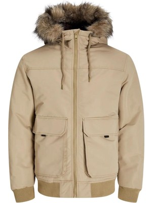 Jack&jones Erkek Mont Jjconstruct Faux Bomber 8409