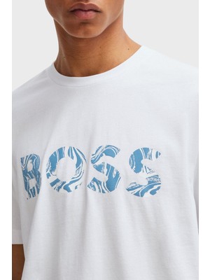 Boss % 100 Pamuk Regular Fit Bisiklet Yaka Logolu T Shirt Erkek T Shirt 50515997 100