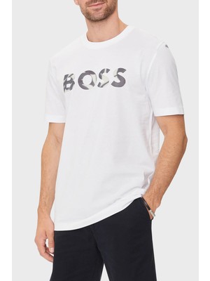 Boss % 100 Pamuk Regular Fit Bisiklet Yaka Logolu T Shirt Erkek T Shirt 50513382 100